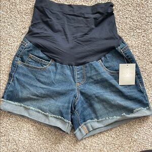 a:glow Blue Maternity Shorts